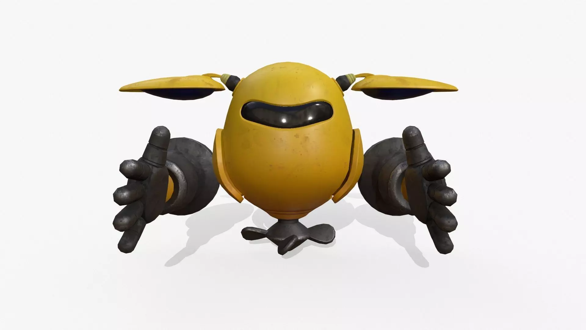 Robot smash Low-poly 3D model_0