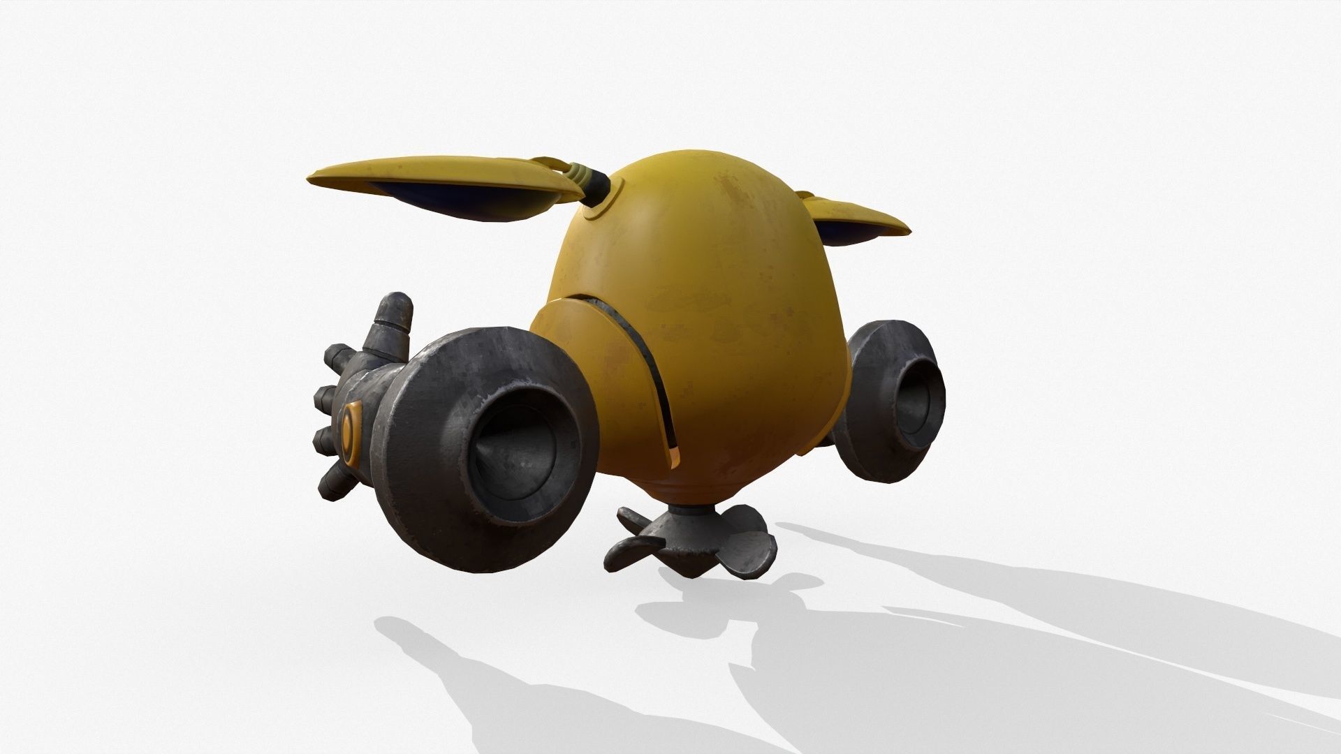 Robot smash Low-poly 3D model_3