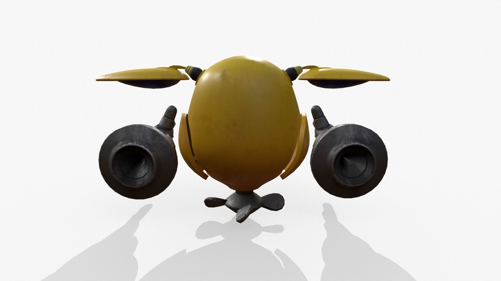 Robot smash Low-poly 3D model_4