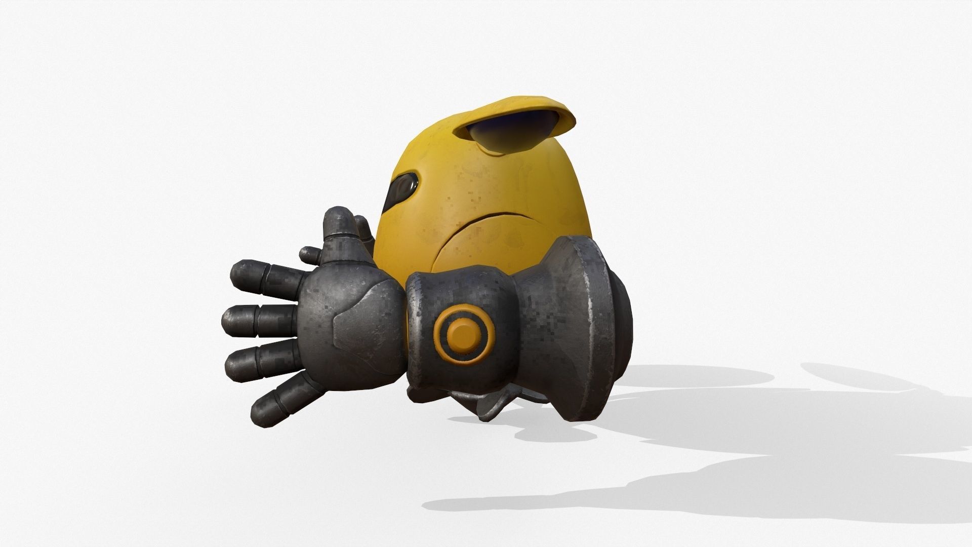 Robot smash Low-poly 3D model_2