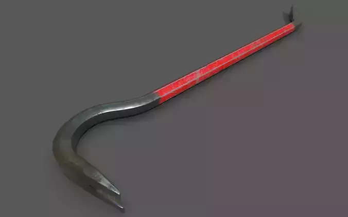 Crowbar wrench Low-poly 3D model