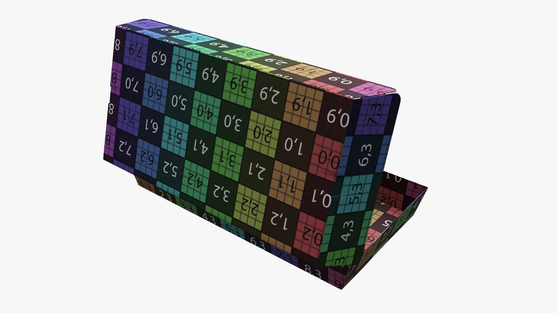 Paper box for fast food 01 large open 3D model_13