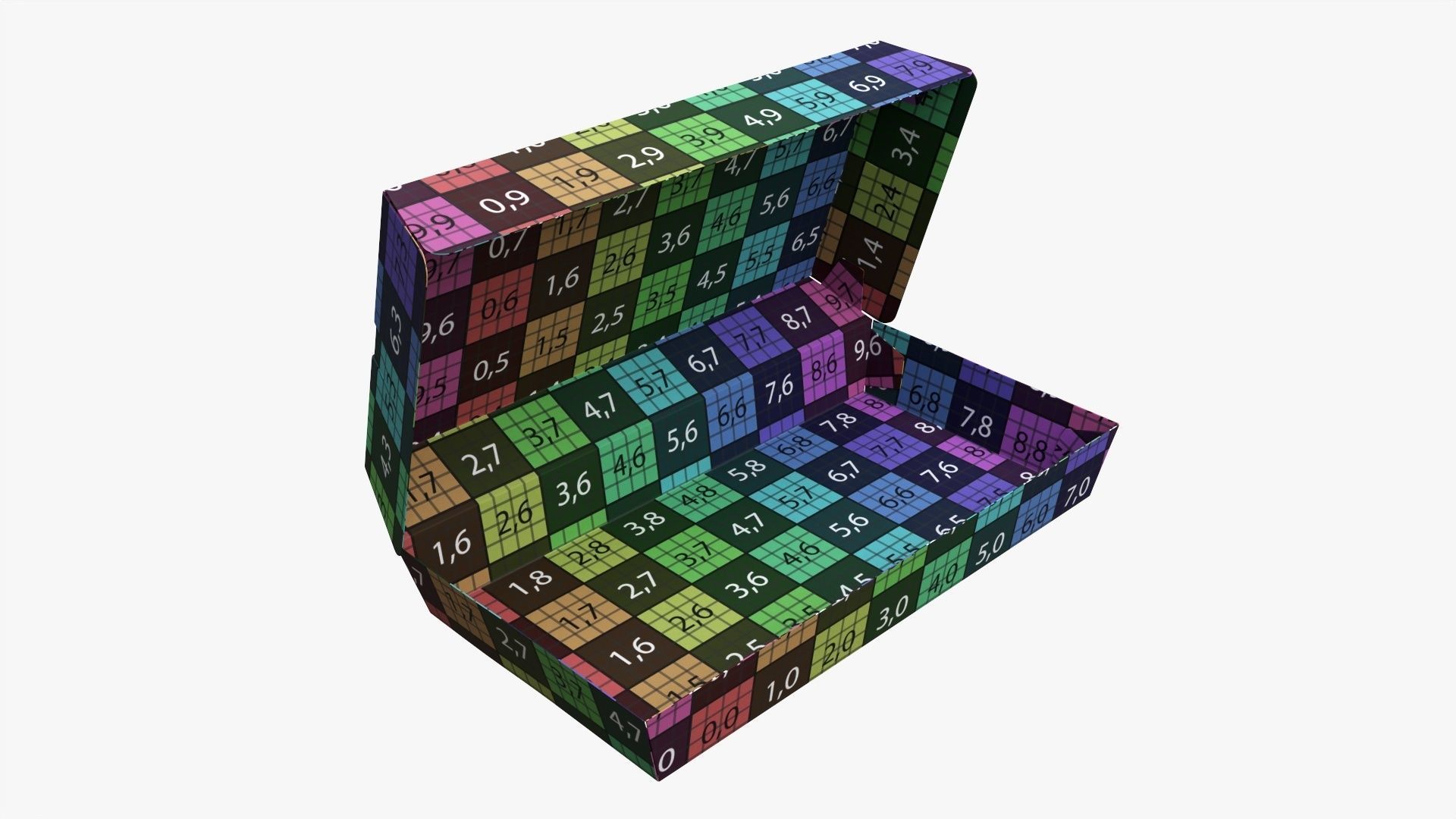 Paper box for fast food 01 large open 3D model_12