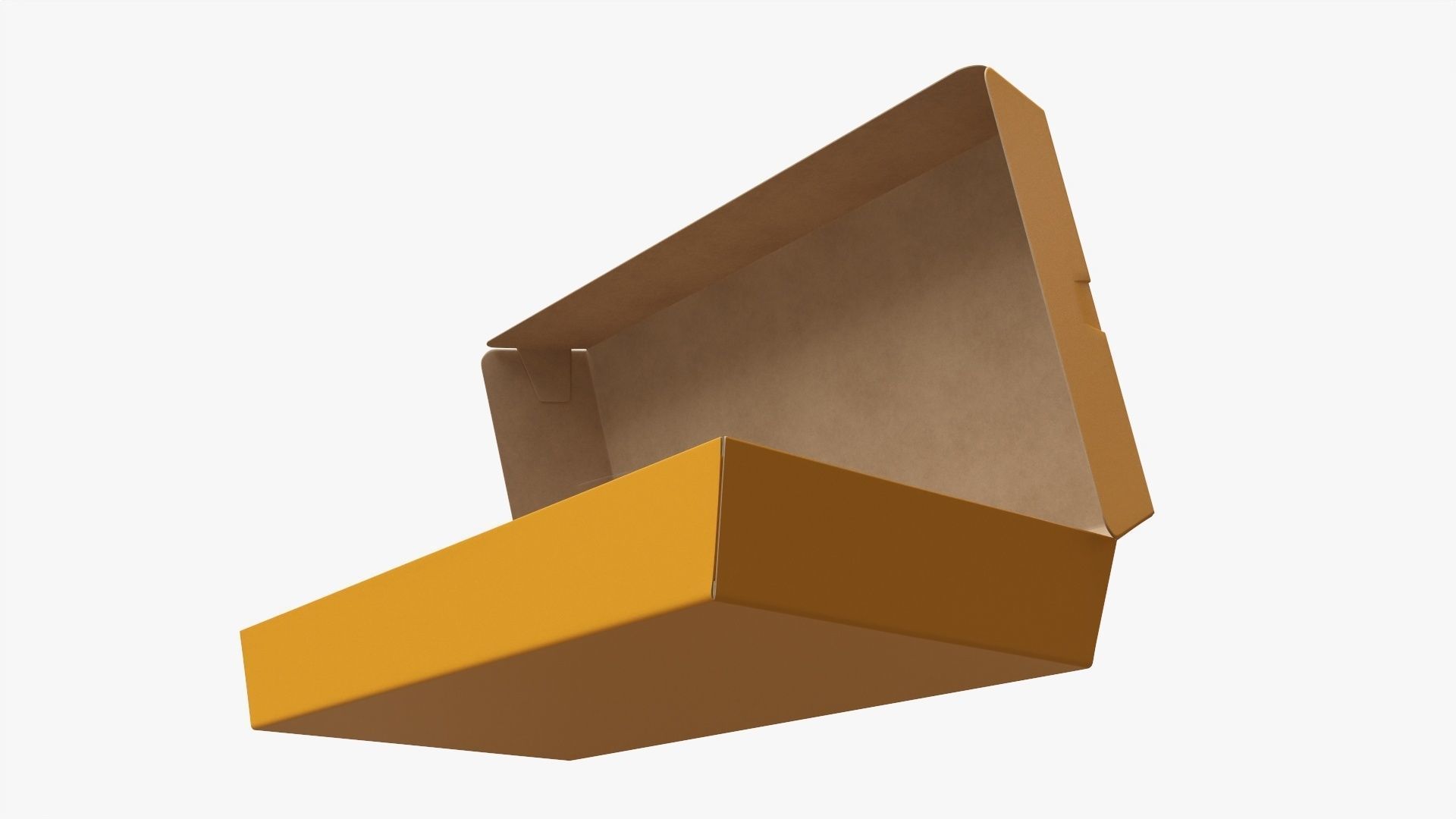 Paper box for fast food 01 large open 3D model_2