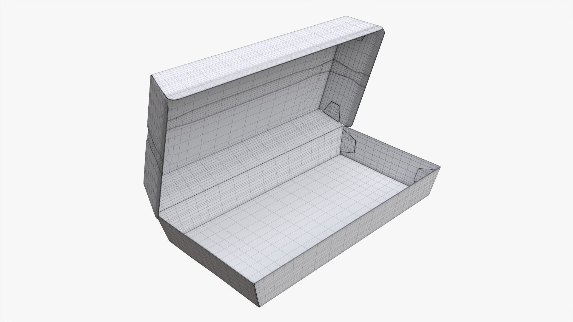 Paper box for fast food 01 large open 3D model_6