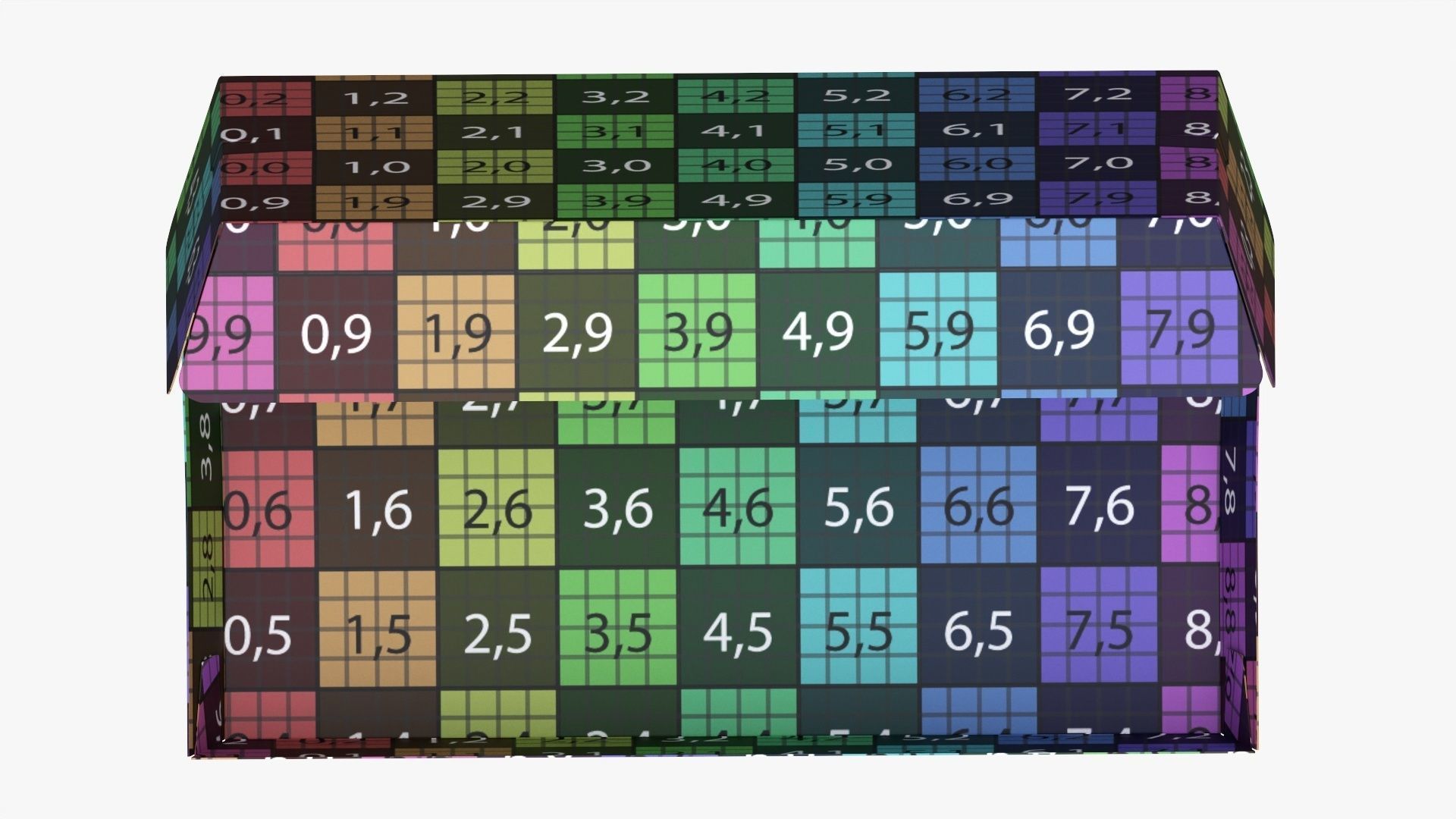 Paper box for fast food 01 large open 3D model_17