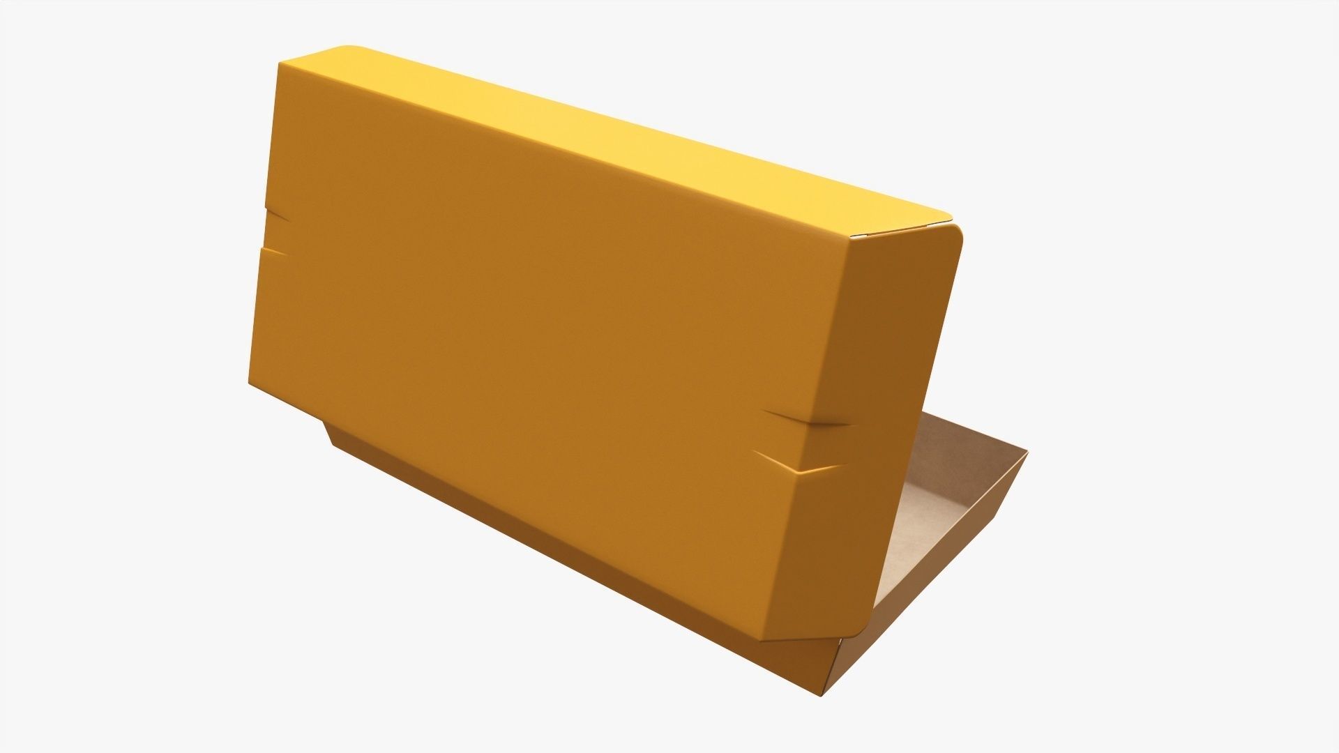 Paper box for fast food 01 large open 3D model_1