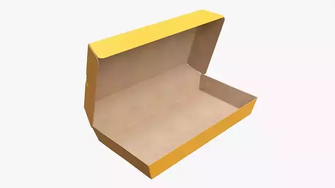 Paper box for fast food 01 large open