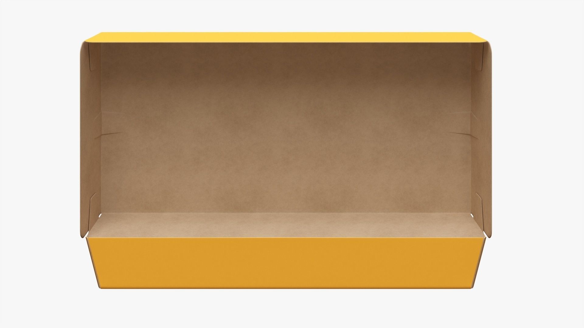 Paper box for fast food 01 large open 3D model_3