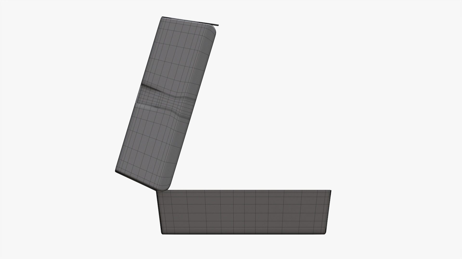 Paper box for fast food 01 large open 3D model_10