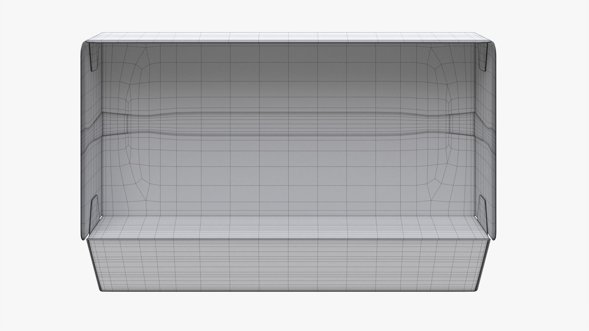 Paper box for fast food 01 large open 3D model_9