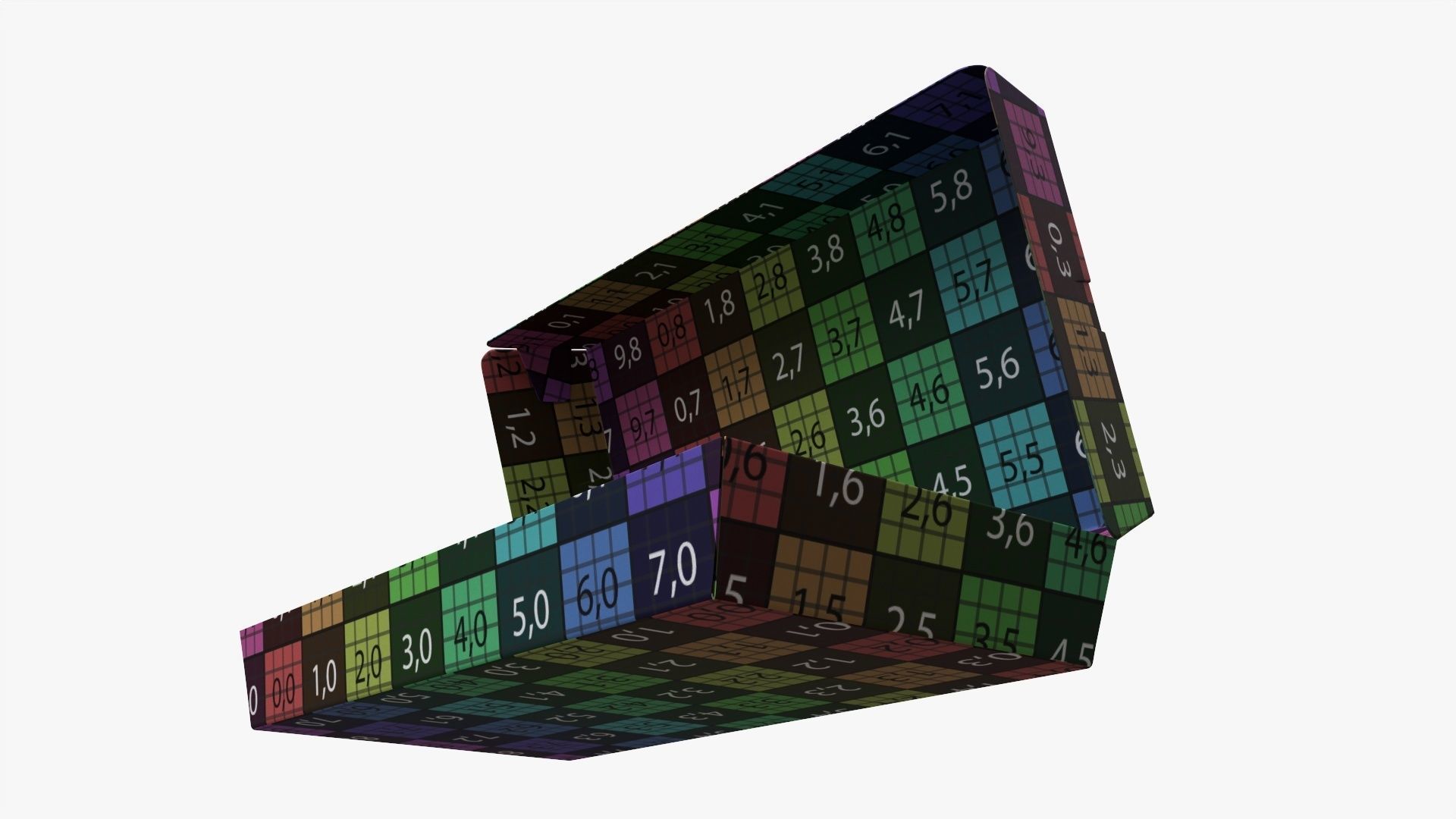 Paper box for fast food 01 large open 3D model_14