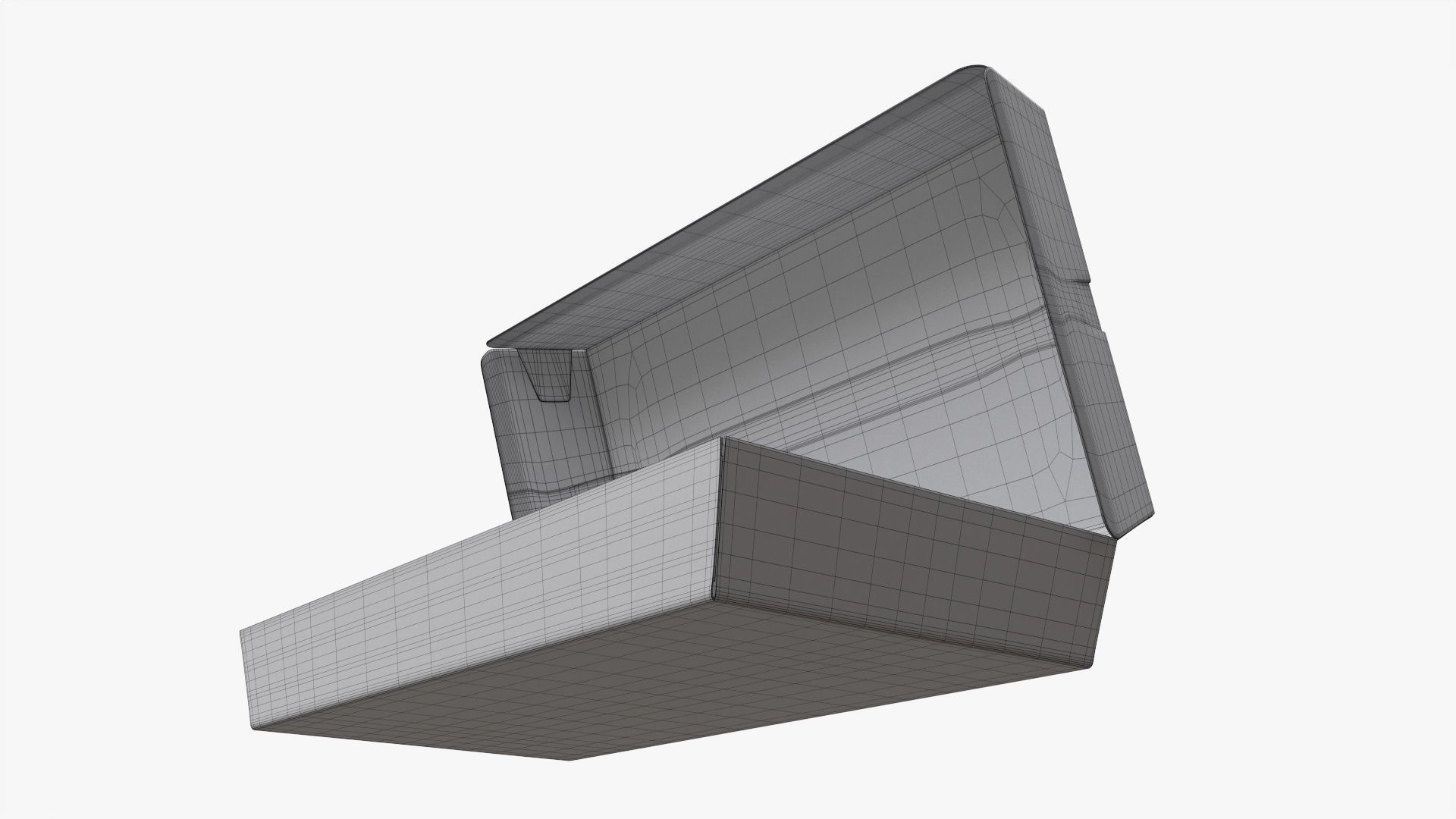 Paper box for fast food 01 large open 3D model_8