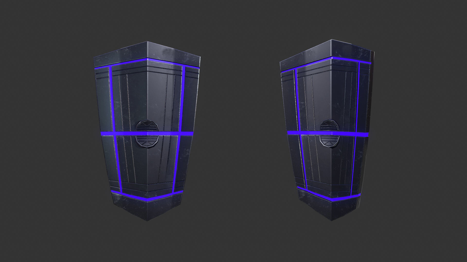 Sci-Fi Shield 2 Low-poly 3D model_2