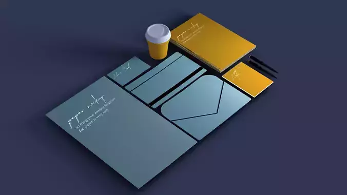 mockup card Low-poly 3D model