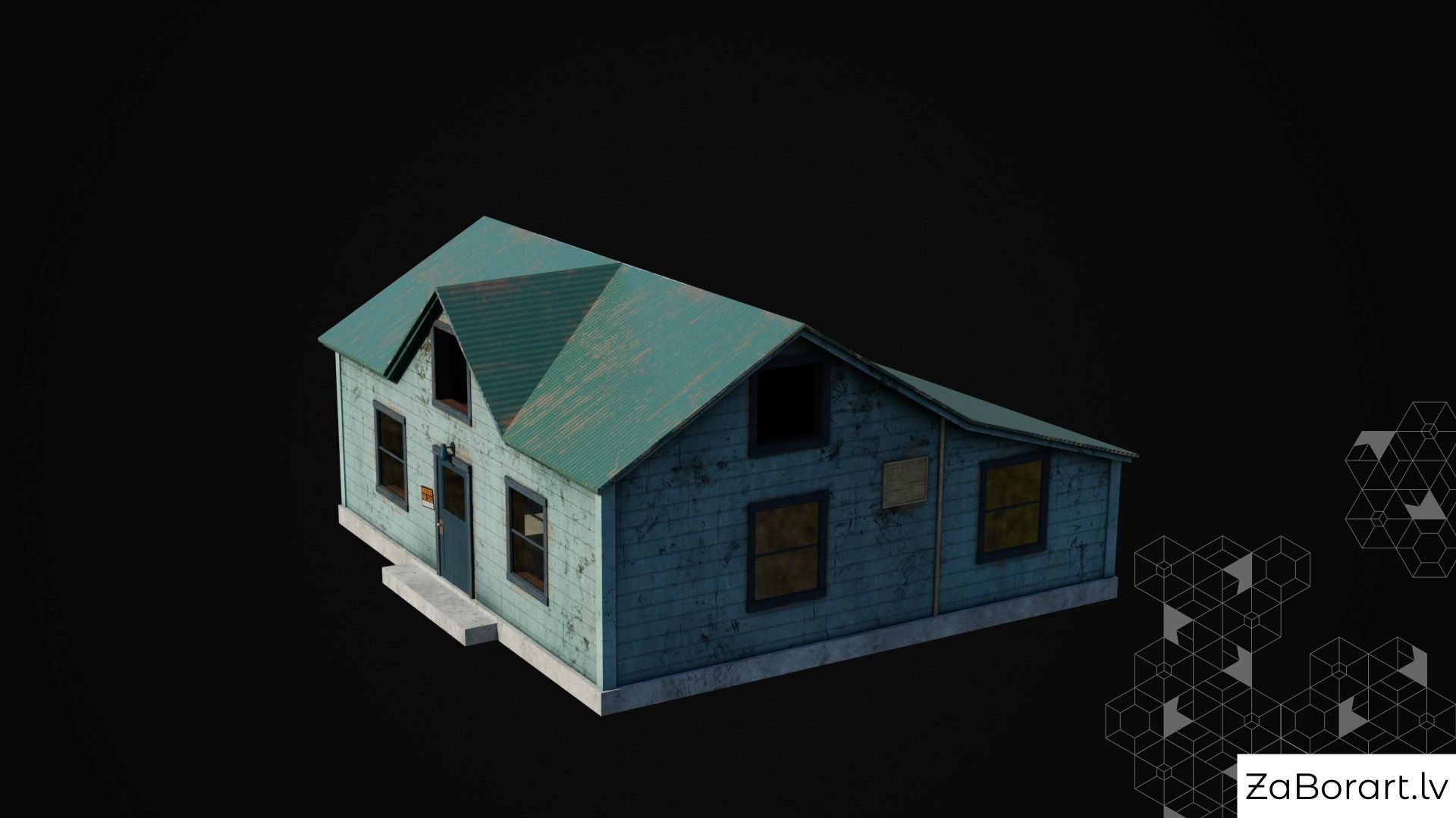 Location from FarCry5 but with cool Toyota Hilux Xtra Cab 2021 Low-poly 3D model_4