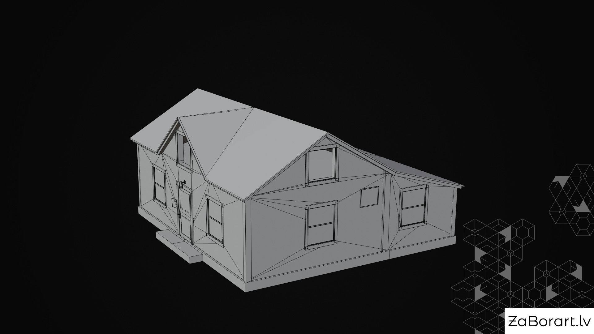 Location from FarCry5 but with cool Toyota Hilux Xtra Cab 2021 Low-poly 3D model_8