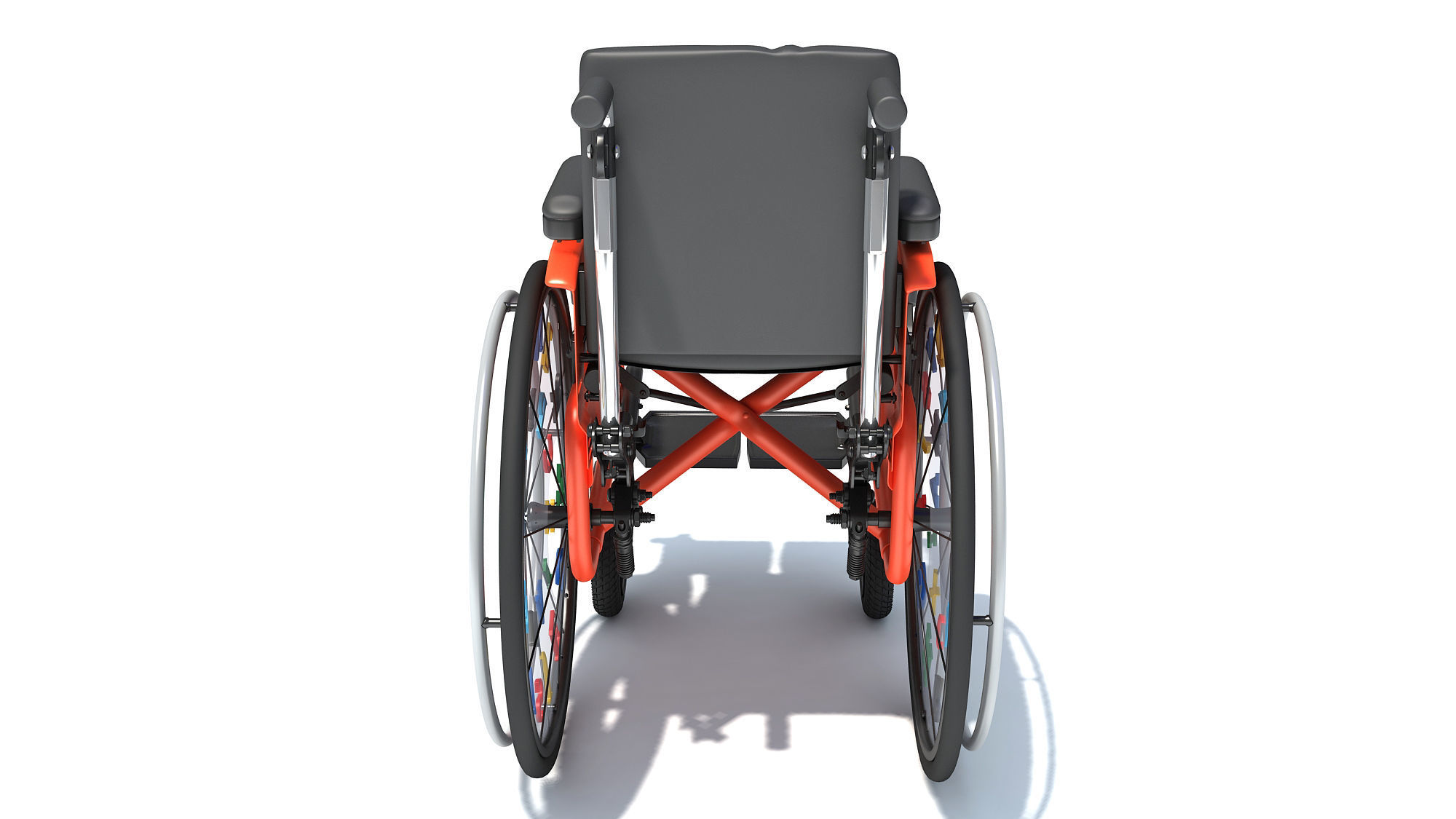 Wheelchair Wheel Chair for Kids 3D model_4
