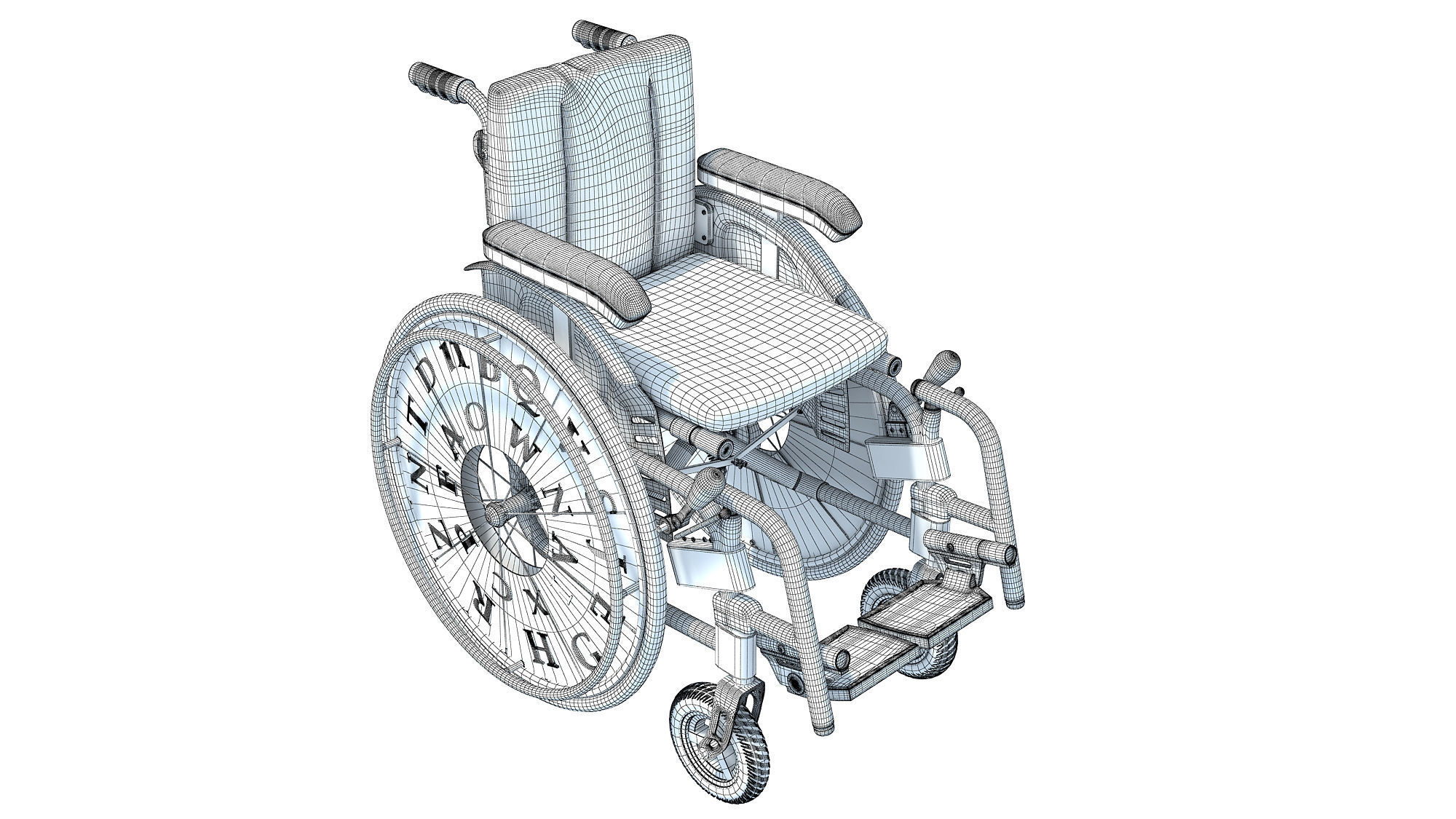 Wheelchair Wheel Chair for Kids 3D model_14