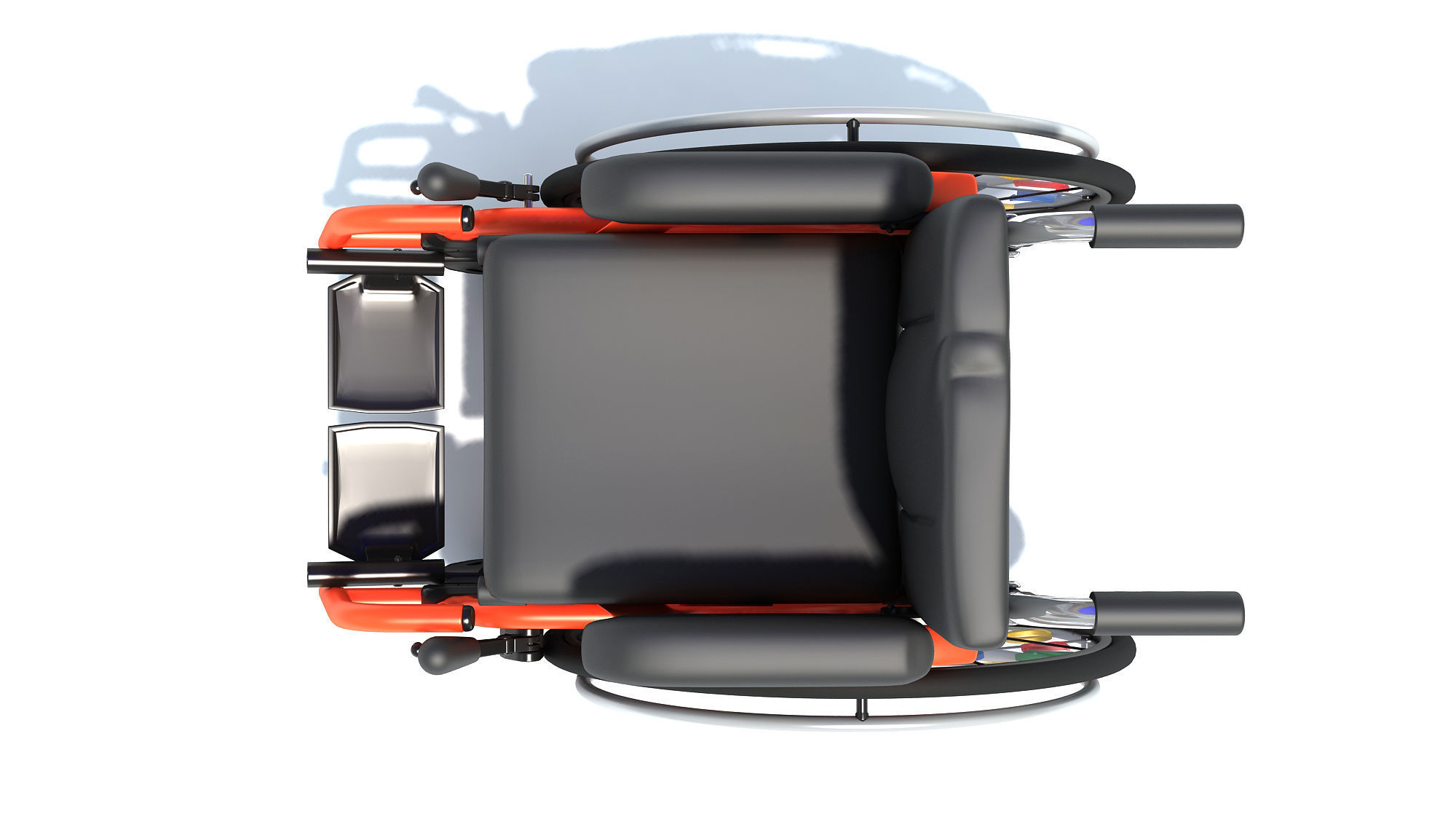 Wheelchair Wheel Chair for Kids 3D model_10