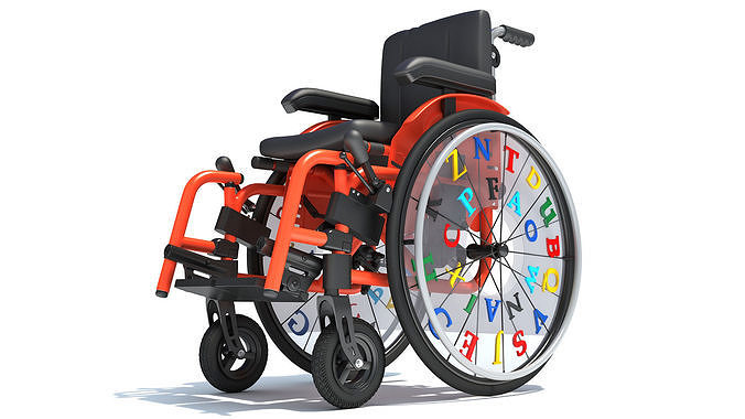Wheelchair Wheel Chair for Kids 3D model