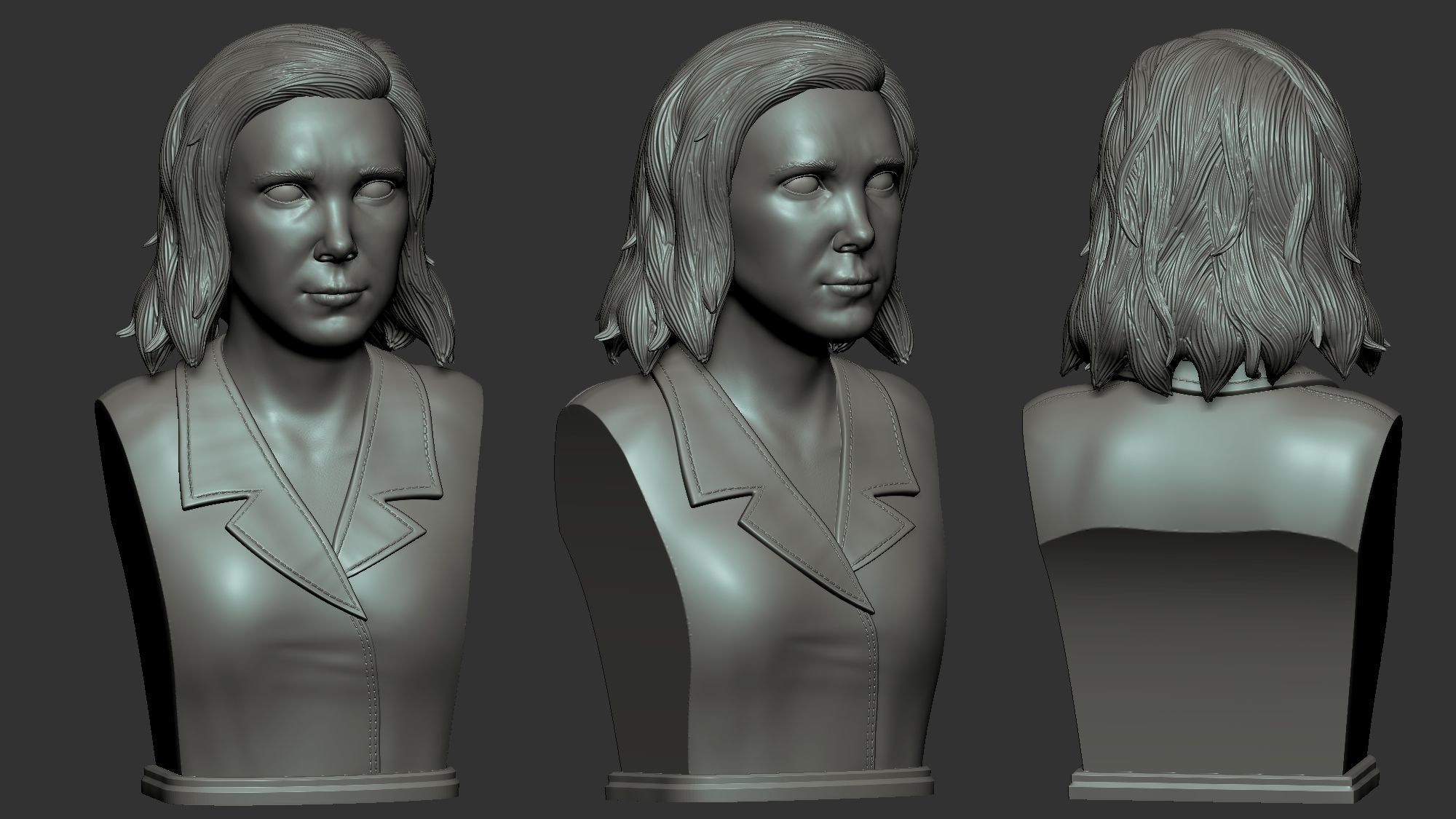 Eleven - Stranger Things - Bust 3D print model_4