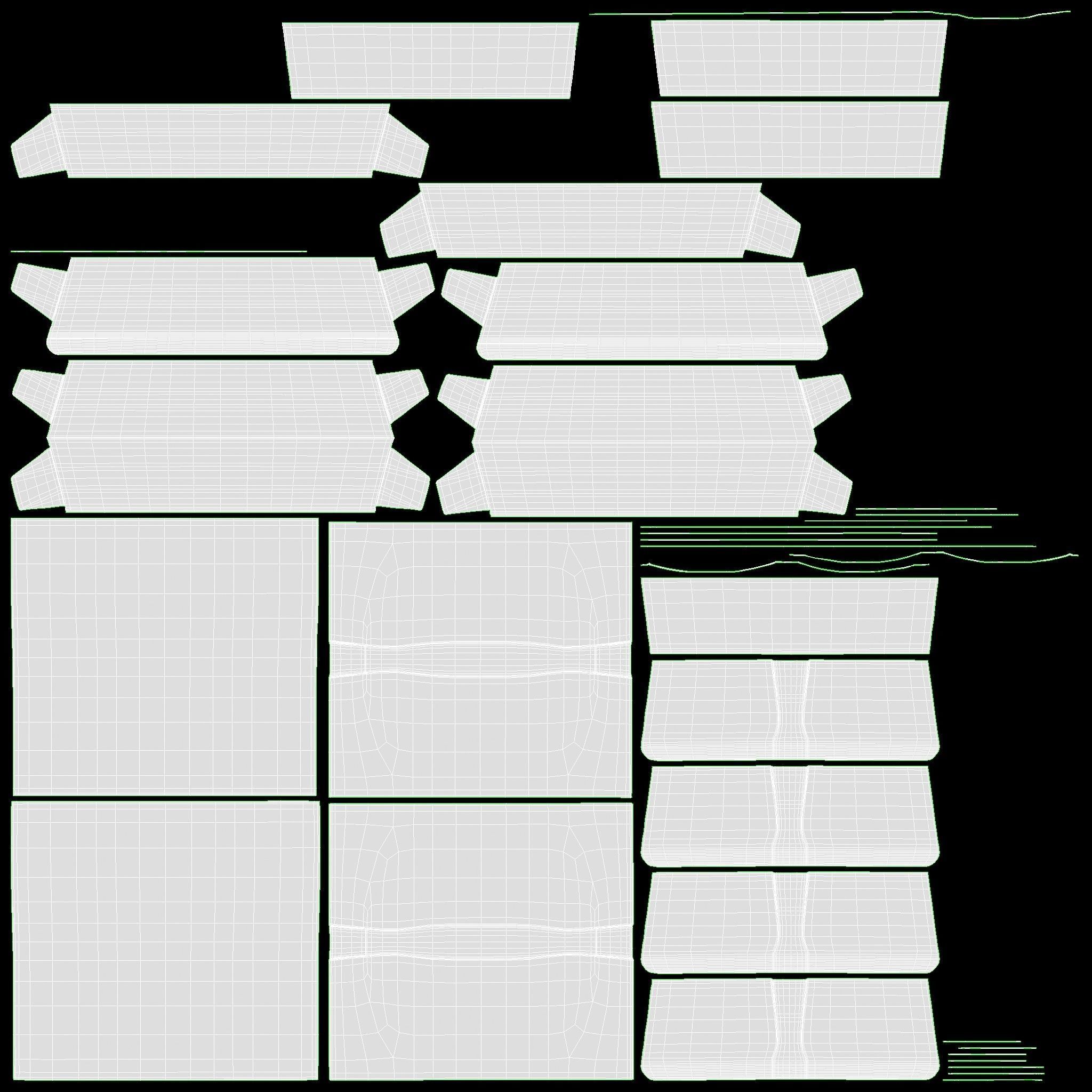 Paper box for fast food 02 open 3D model_18