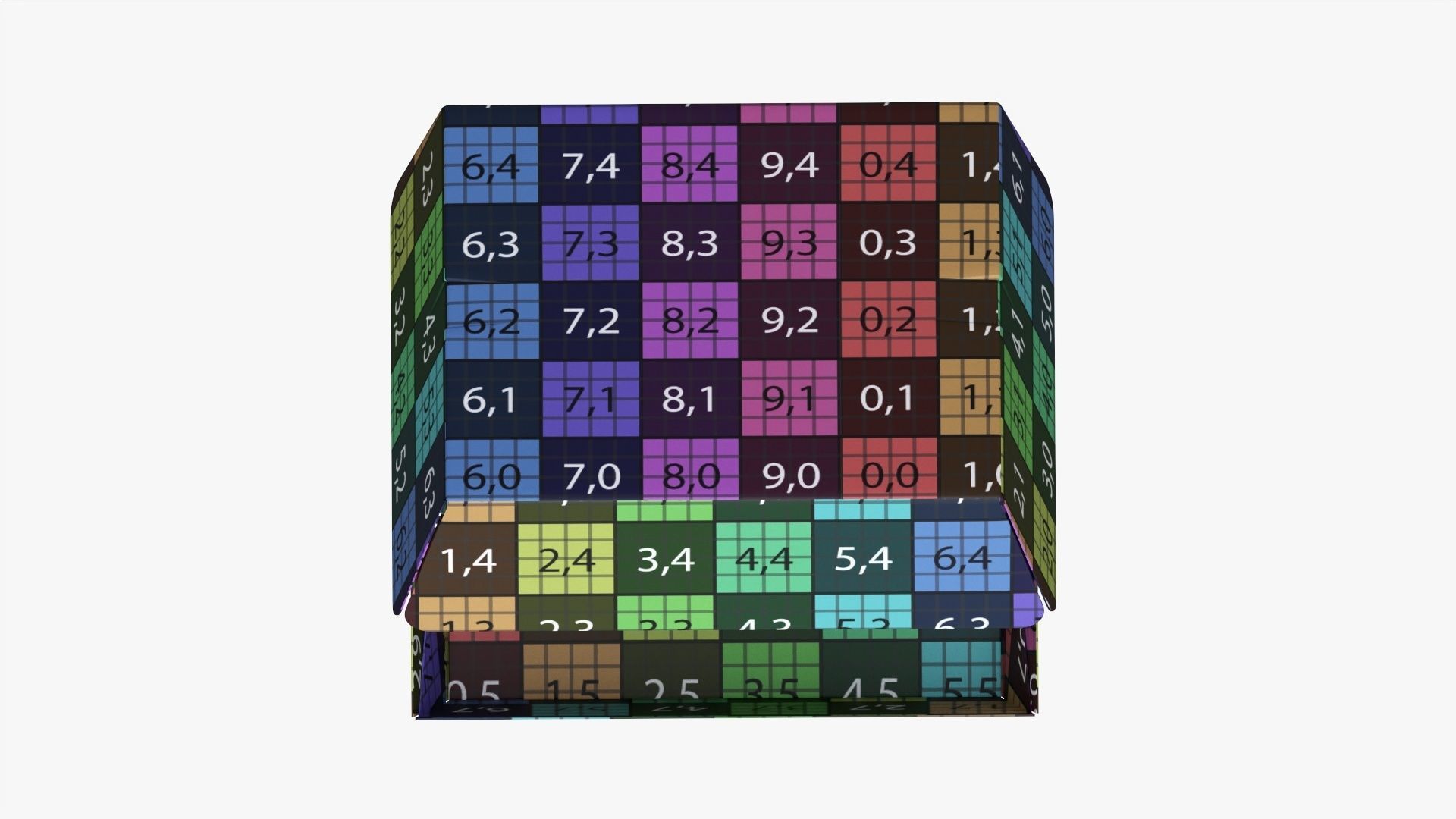 Paper box for fast food 02 open 3D model_17