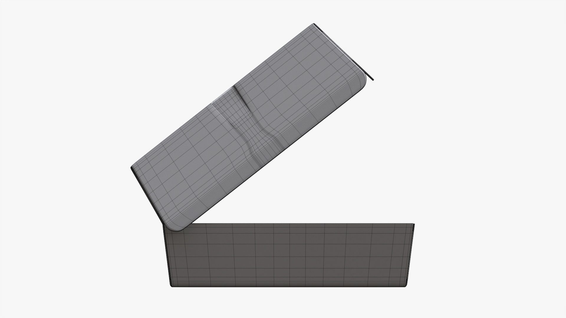 Paper box for fast food 02 open 3D model_10