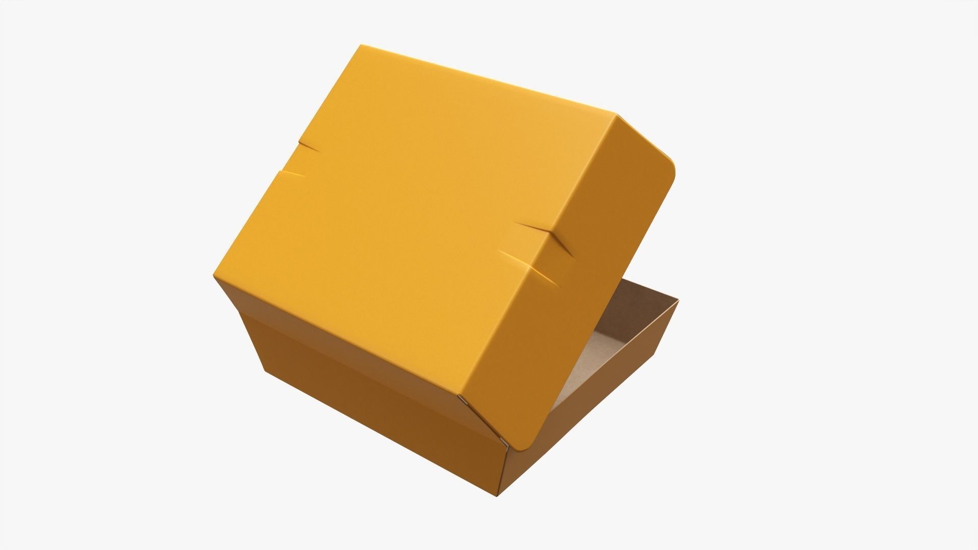 Paper box for fast food 02 open 3D model_1