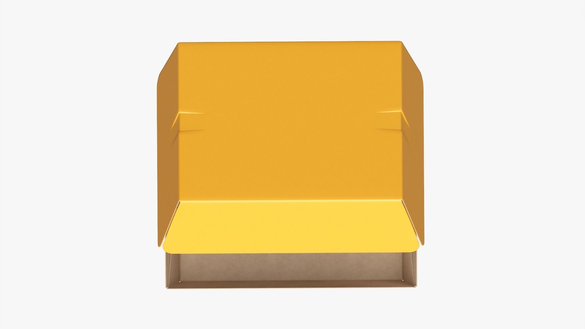 Paper box for fast food 02 open 3D model_5