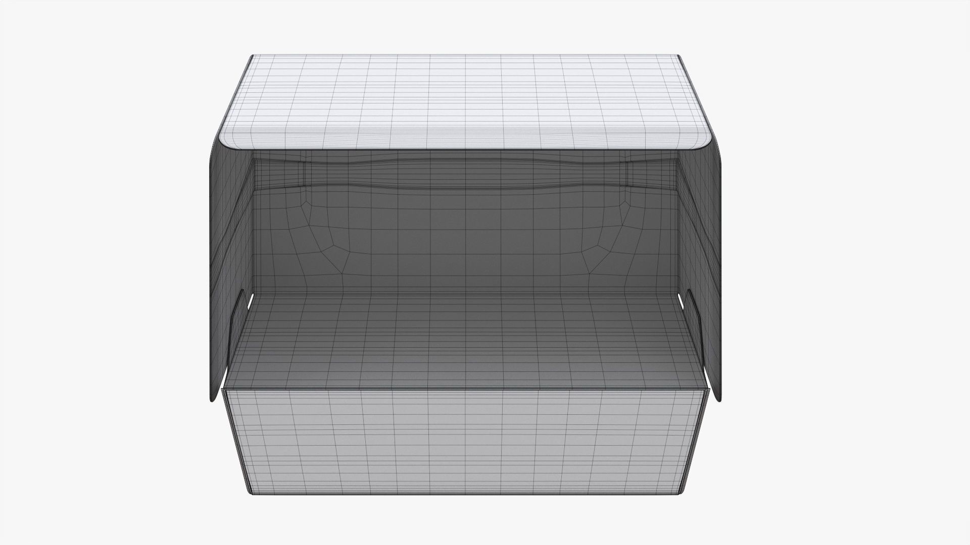 Paper box for fast food 02 open 3D model_9