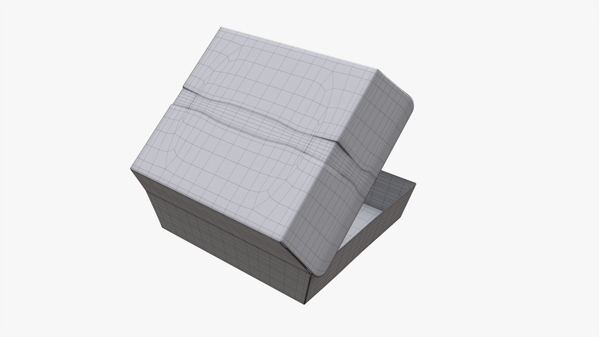 Paper box for fast food 02 open 3D model_7