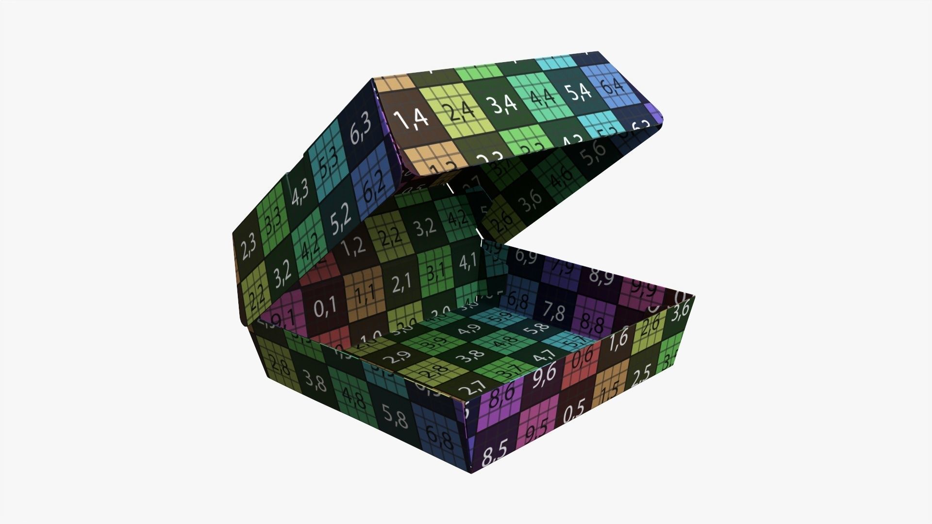 Paper box for fast food 02 open 3D model_12