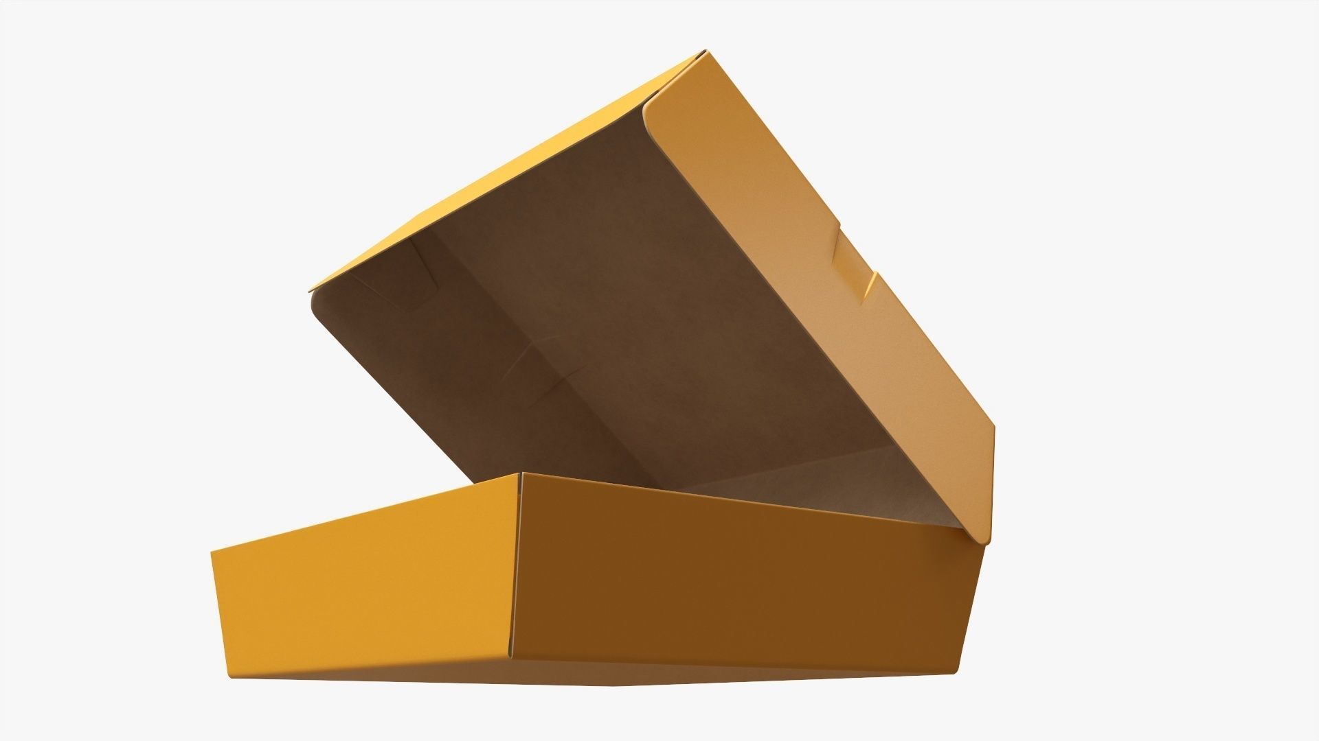 Paper box for fast food 02 open 3D model_2
