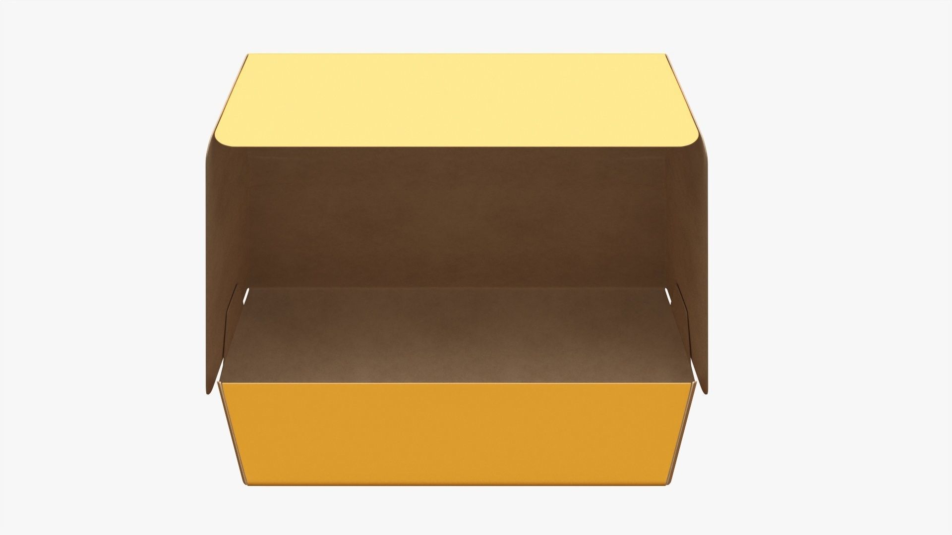 Paper box for fast food 02 open 3D model_3