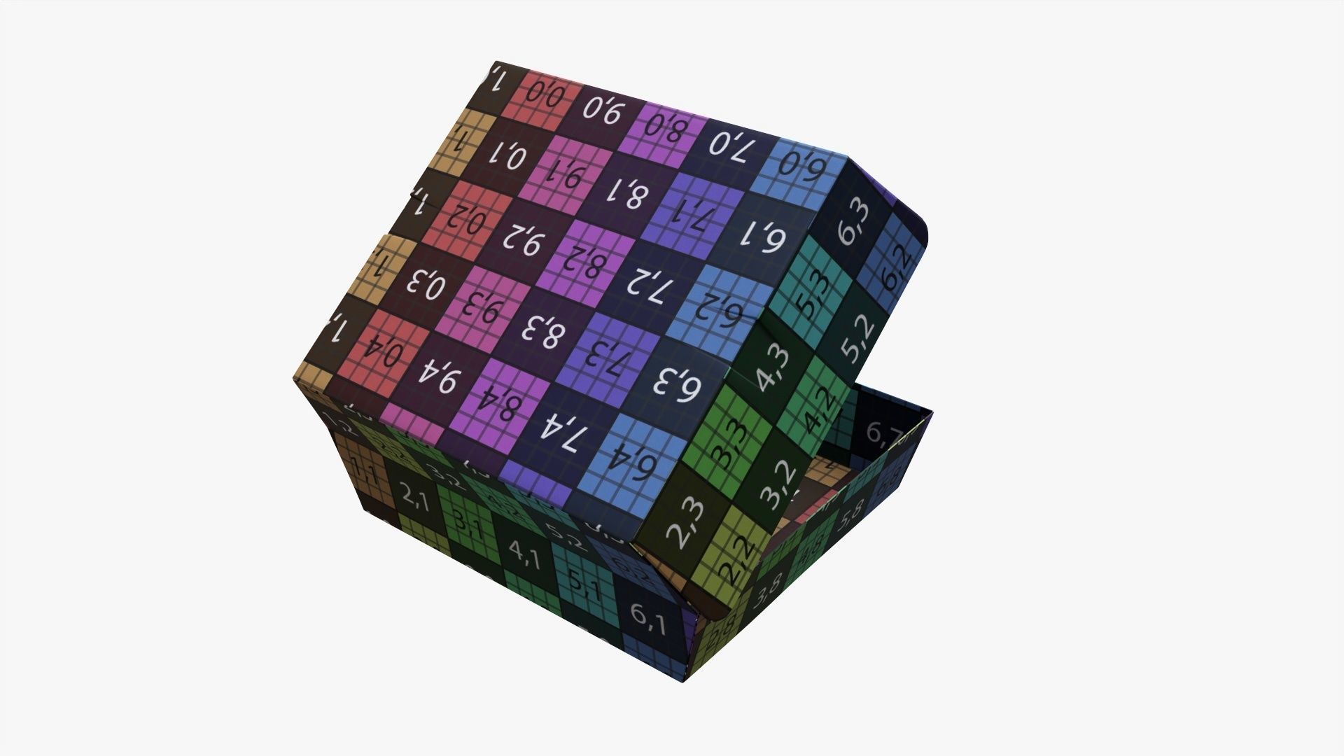 Paper box for fast food 02 open 3D model_13