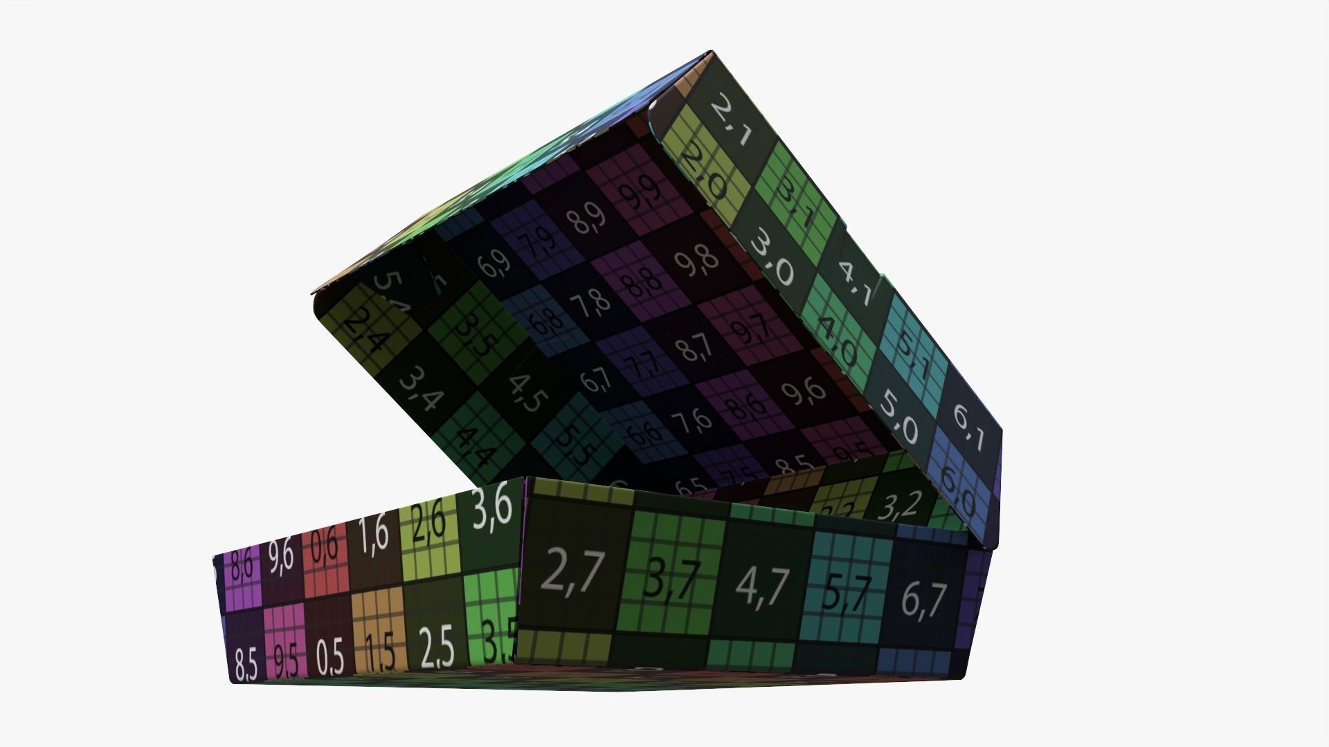 Paper box for fast food 02 open 3D model_14