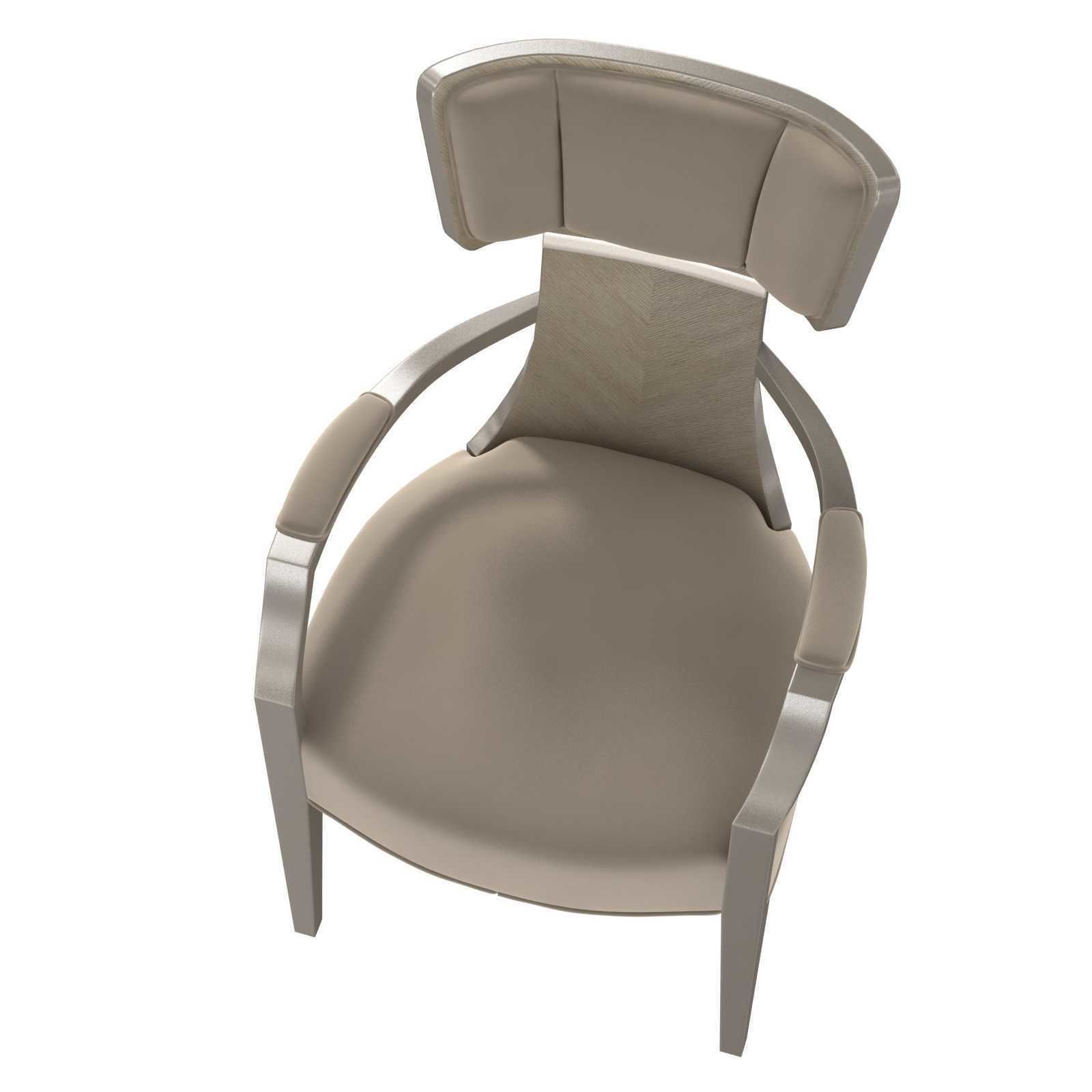 Michael Amini AICO LANTERNA rectangular dining table and chairs 3D model_2