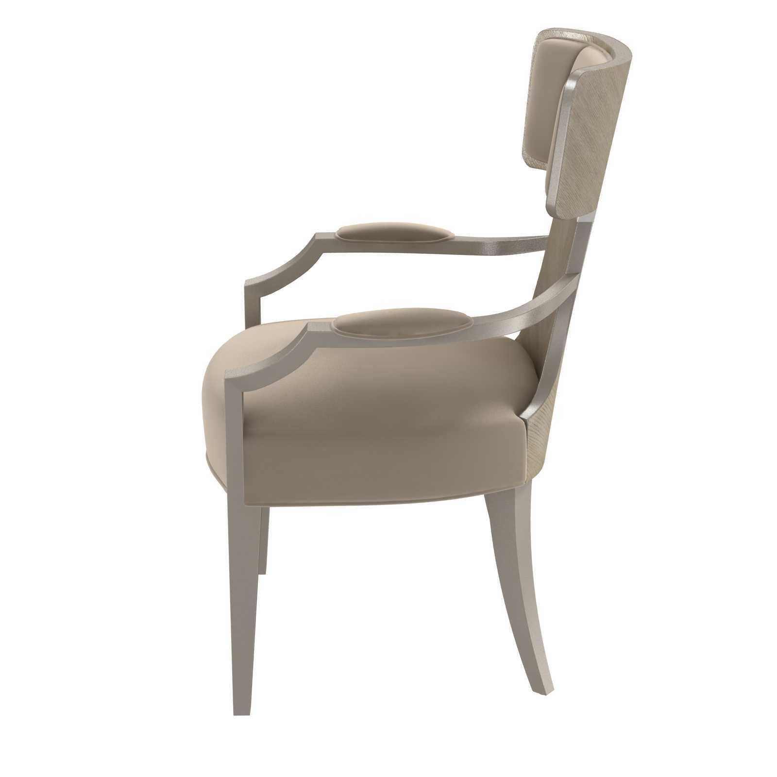 Michael Amini AICO LANTERNA rectangular dining table and chairs 3D model_1