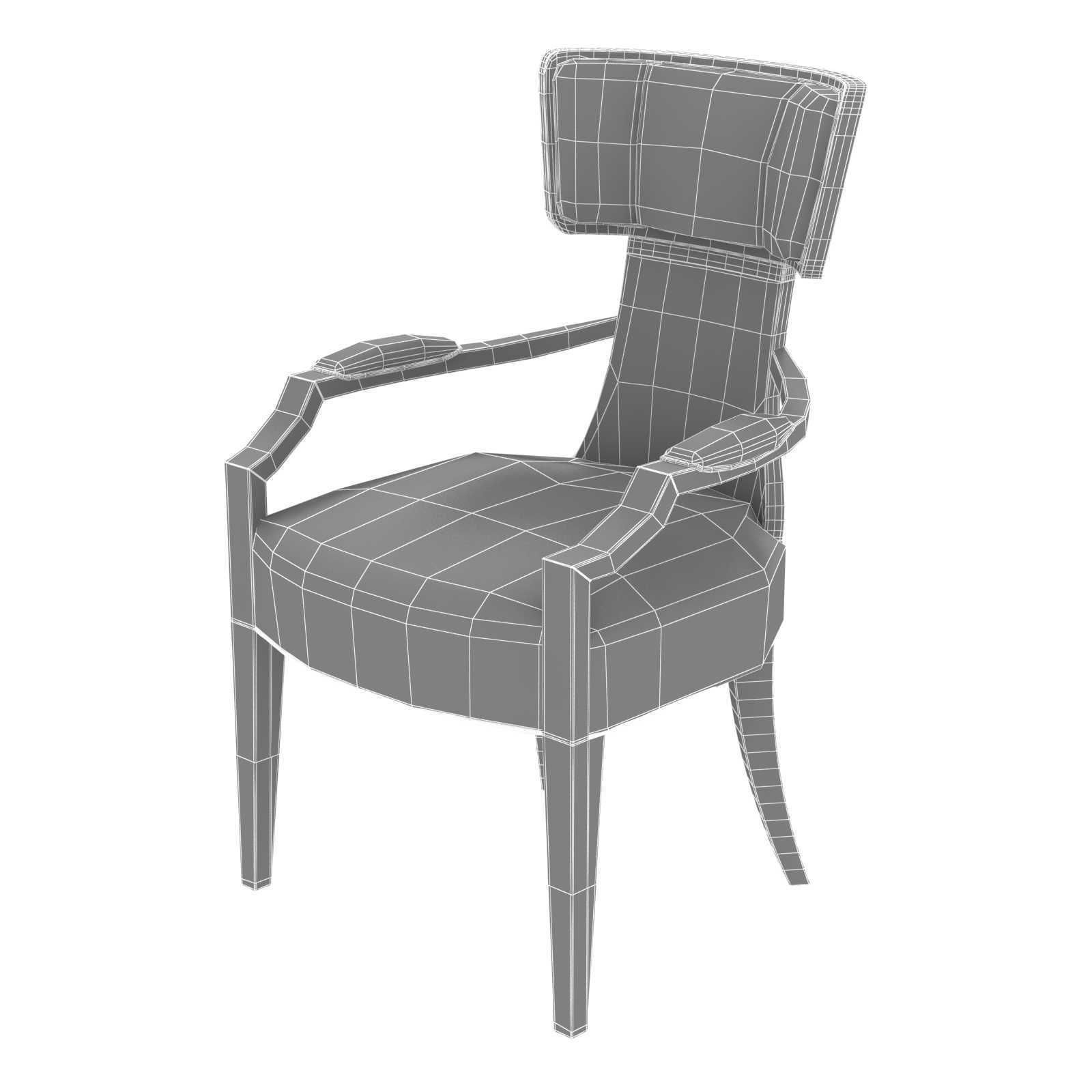 Michael Amini AICO LANTERNA rectangular dining table and chairs 3D model_11