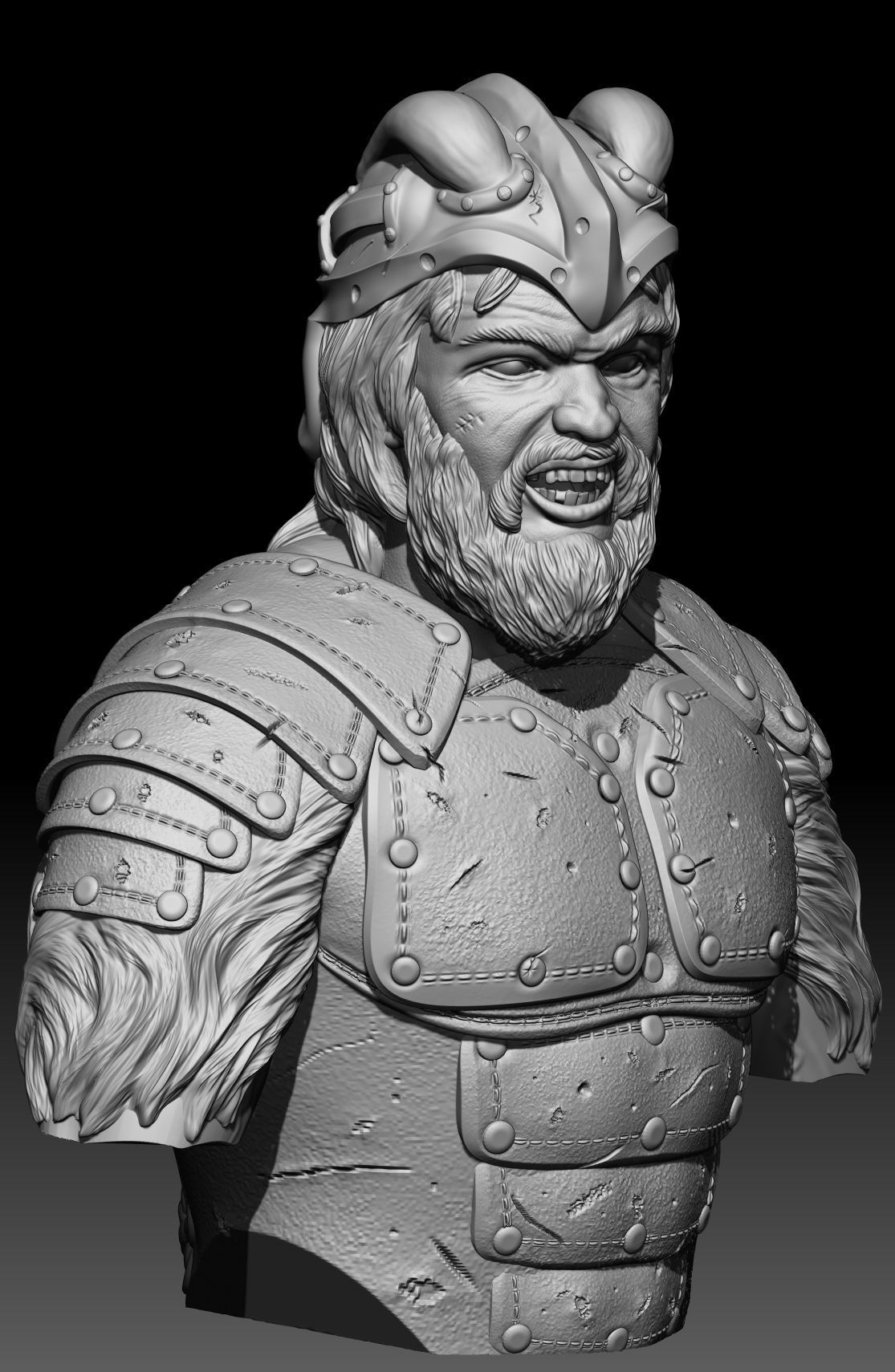 Viking statue 3D print model_5