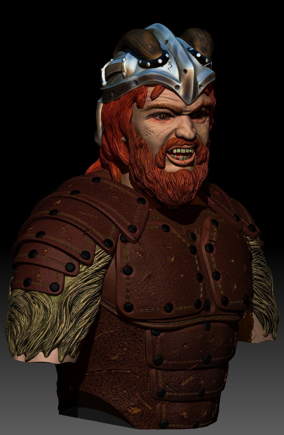 Viking statue 3D print model_4