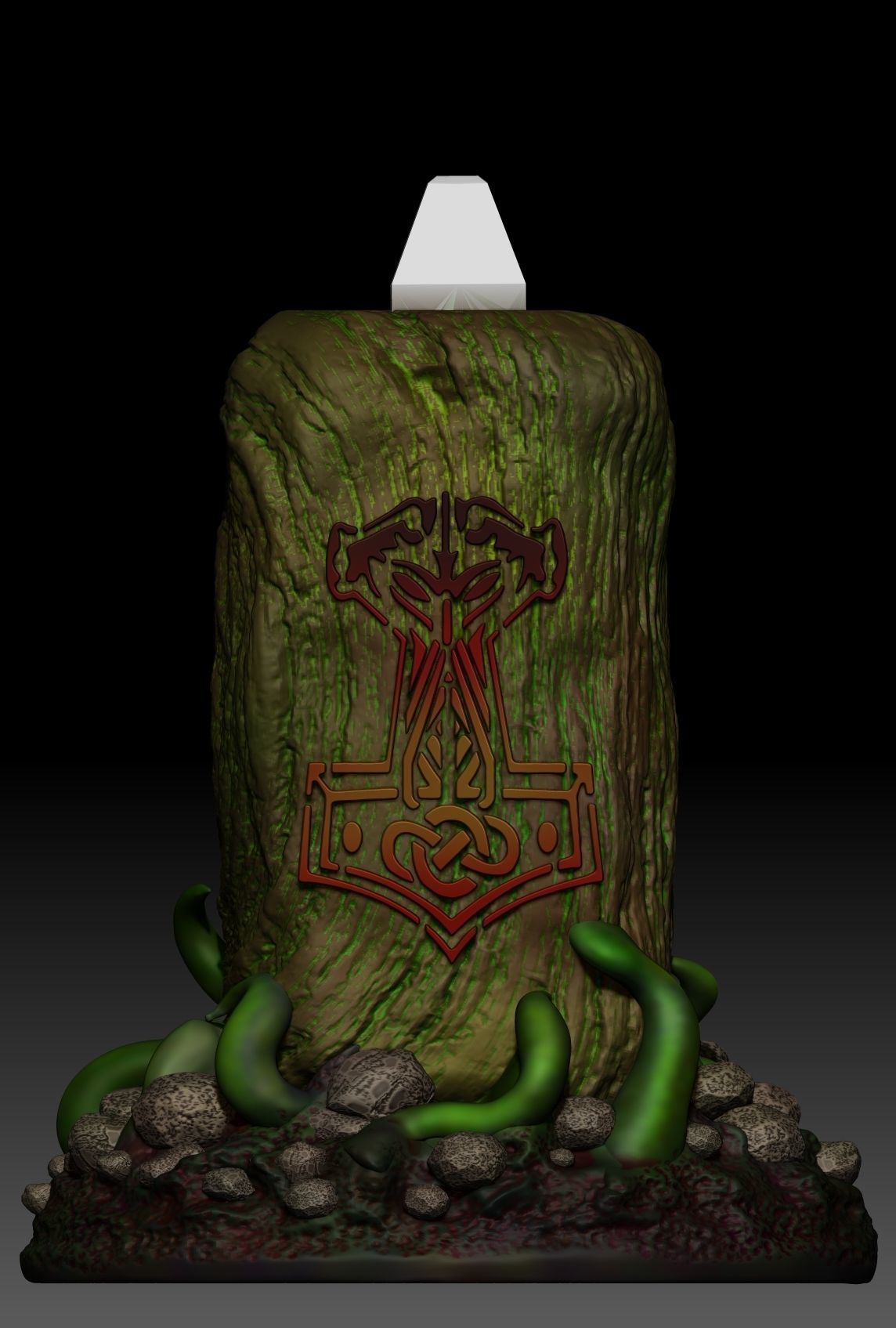 Viking statue 3D print model_3