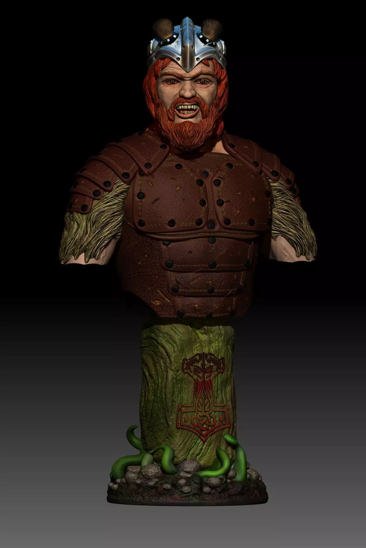 Viking statue 3D print model_0