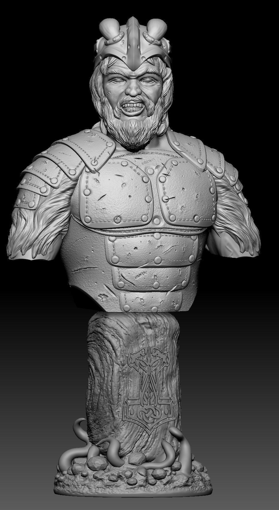 Viking statue 3D print model_1