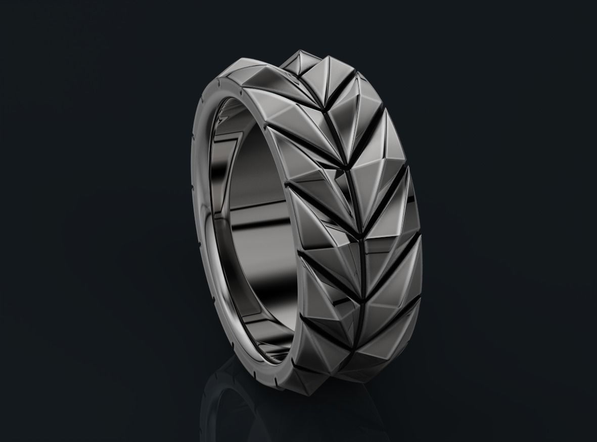 Stylish brutal ring 636 3D print model_5