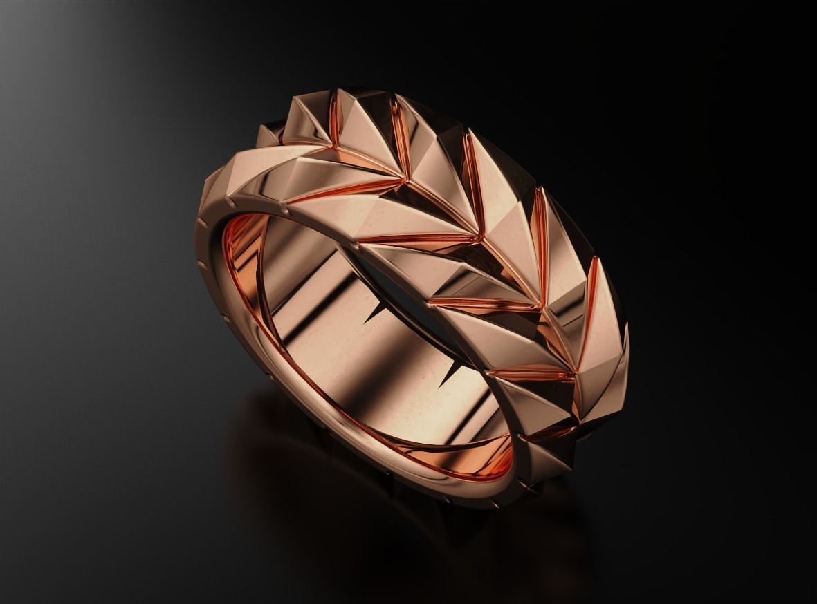 Stylish brutal ring 636 3D print model_8