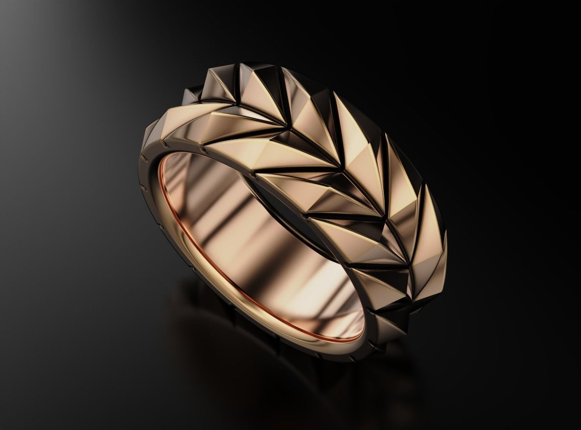 Stylish brutal ring 636 3D print model_2