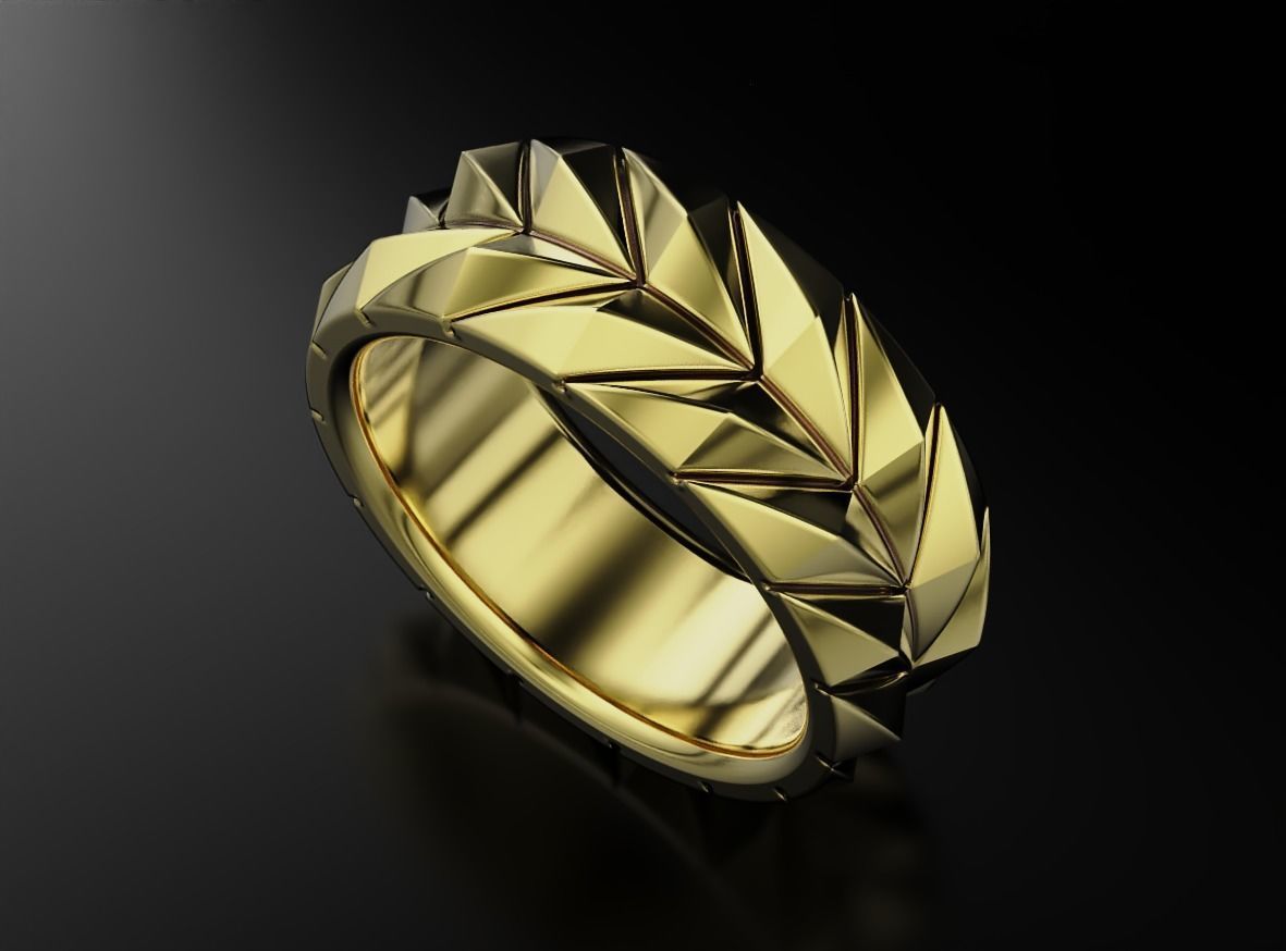 Stylish brutal ring 636 3D print model_10